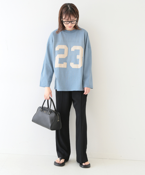 SLOBE IENA(スローブイエナ)の「【SCREEN STARS】SLOBE別注ナンバリングフットボールTシャツ◆(Tシャツ/カットソー・レディース・ネイビー/ブルー・FREE)」の11枚目の写真