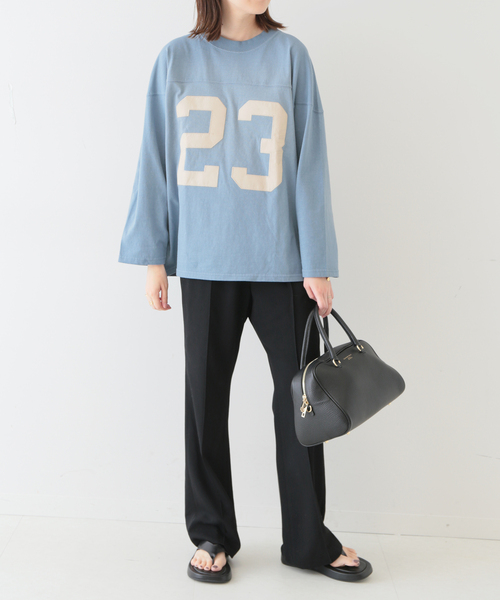 SLOBE IENA(スローブイエナ)の「【SCREEN STARS】SLOBE別注ナンバリングフットボールTシャツ◆(Tシャツ/カットソー・レディース・ネイビー/ブルー・FREE)」の18枚目の写真