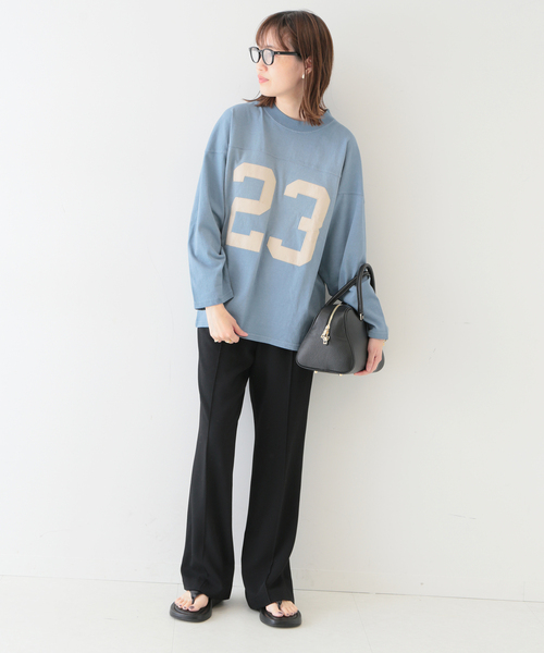 SLOBE IENA(スローブイエナ)の「【SCREEN STARS】SLOBE別注ナンバリングフットボールTシャツ◆(Tシャツ/カットソー・レディース・ネイビー/ブルー・FREE)」の19枚目の写真