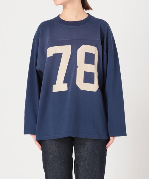 SLOBE IENA(スローブイエナ)の「【SCREEN STARS】SLOBE別注ナンバリングフットボールTシャツ◆(Tシャツ/カットソー・レディース・ネイビー/ブルー・FREE)」の21枚目の写真