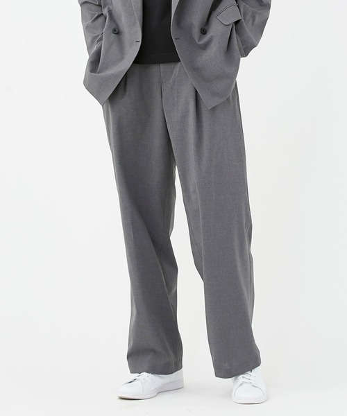 KASHIYAMA（カシヤマ）の「ウールライクポリエステル1タックワイドパンツ（その他パンツ・メンズ・ブラック/グレー/ネイビー・マルチサイズ）」の2枚目の写真