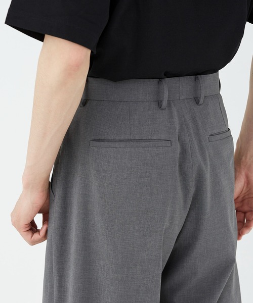 KASHIYAMA（カシヤマ）の「ウールライクポリエステル1タックワイドパンツ（その他パンツ・メンズ・ブラック/グレー/ネイビー・マルチサイズ）」の19枚目の写真