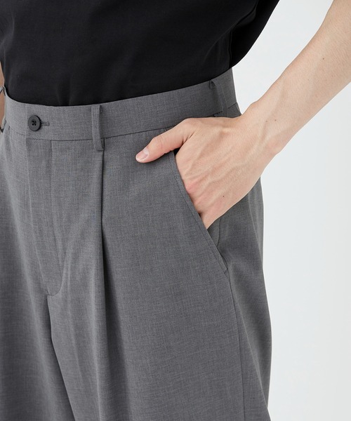 KASHIYAMA（カシヤマ）の「ウールライクポリエステル1タックワイドパンツ（その他パンツ・メンズ・ブラック/グレー/ネイビー・マルチサイズ）」の18枚目の写真