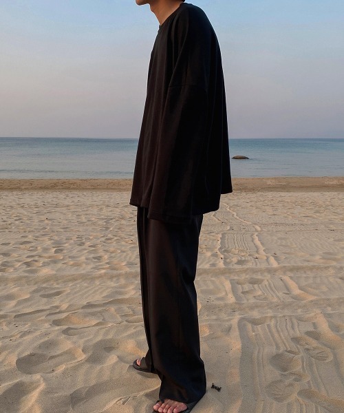 ASCLO(エジュクロ)の「ASCLO Banding Wide Slacks(スラックス・メンズ・ブラック/ベージュ/グレー・SMALL/MEDIUM/LARGE)」の6枚目の写真