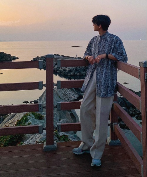 ASCLO(エジュクロ)の「ASCLO Banding Wide Slacks(スラックス・メンズ・ブラック/ベージュ/グレー・SMALL/MEDIUM/LARGE)」の13枚目の写真