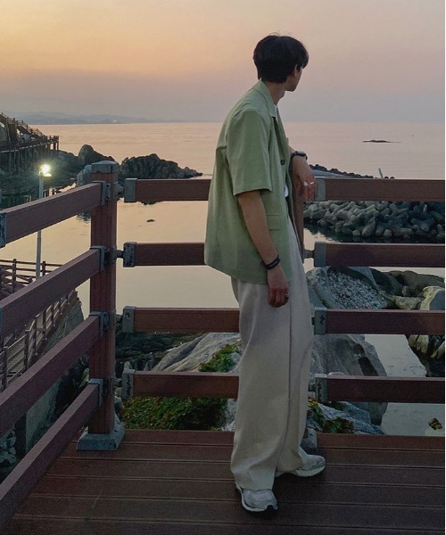 ASCLO(エジュクロ)の「ASCLO Banding Wide Slacks(スラックス・メンズ・ブラック/ベージュ/グレー・SMALL/MEDIUM/LARGE)」の17枚目の写真
