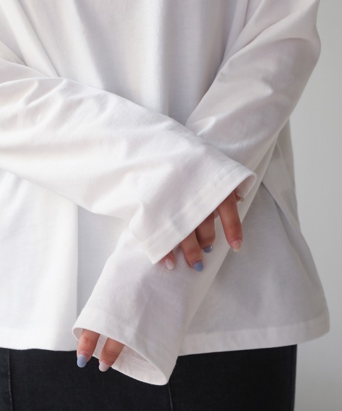 Bab（バブ）の「フリルビックカラーカットソー（Tシャツ/カットソー・レディース・ブラック/オフホワイト・M）」の7枚目の写真