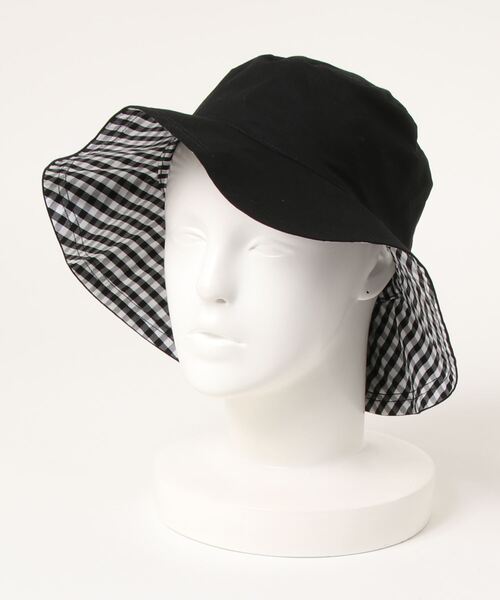 agnes b.（アニエスベー）の「CAL0 CHAPEAU リバーシブルバケットハット（ハット・レディース・ブラック・58）」の3枚目の写真