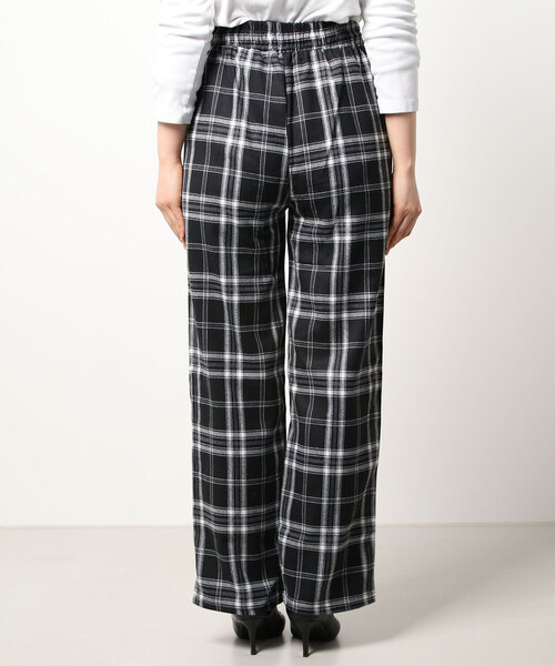 VIBGYOR（ヴィブジョー）の「リラックスチェックパンツ(AS)（スラックス・レディース・ホワイト/ブラック/イエロー・FREE）」の19枚目の写真