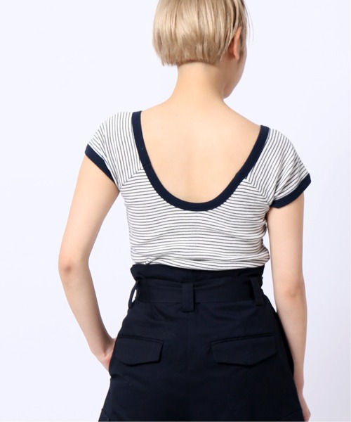 MILLER(ミラー)の「【MILLER/ミラー】カップ付きフレンチスリーブTシャツ(Tシャツ/カットソー・レディース・ライトブルー/ネイビー/イエロー/オレンジ・FREE)」の16枚目の写真