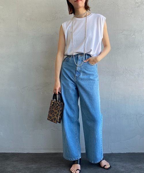 HANES（ヘインズ）の「[HANES/ヘインズ] 2P ジャパンフィット ノースリーブパックTシャツ（Tシャツ/カットソー・レディース・ホワイト×ブラック/ホワイト×グレー・M/L）」の13枚目の写真