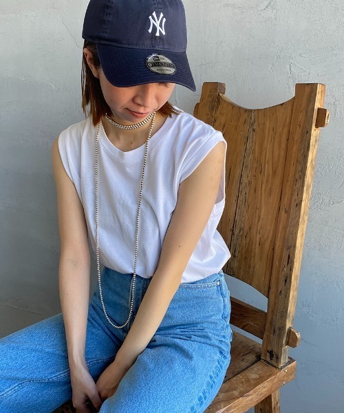 HANES（ヘインズ）の「[HANES/ヘインズ] 2P ジャパンフィット ノースリーブパックTシャツ（Tシャツ/カットソー・レディース・ホワイト×ブラック/ホワイト×グレー・M/L）」の11枚目の写真