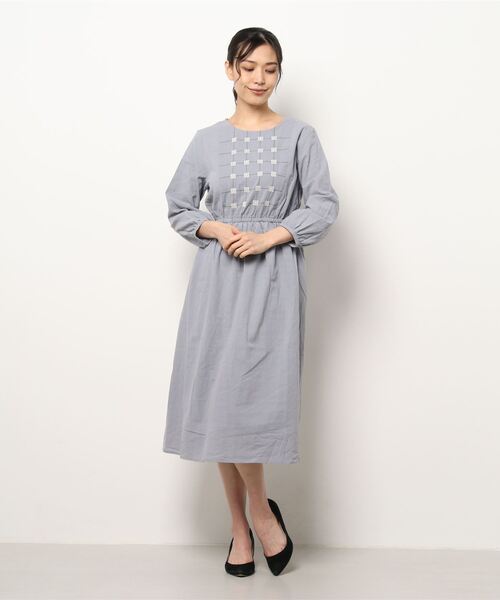 【美品✨】定価60,000円❤️クレージュ✨サイズ38✨総刺繍ワンピース✨日本製 柄アソートプリントワンピース（2002432569） | COUTURE