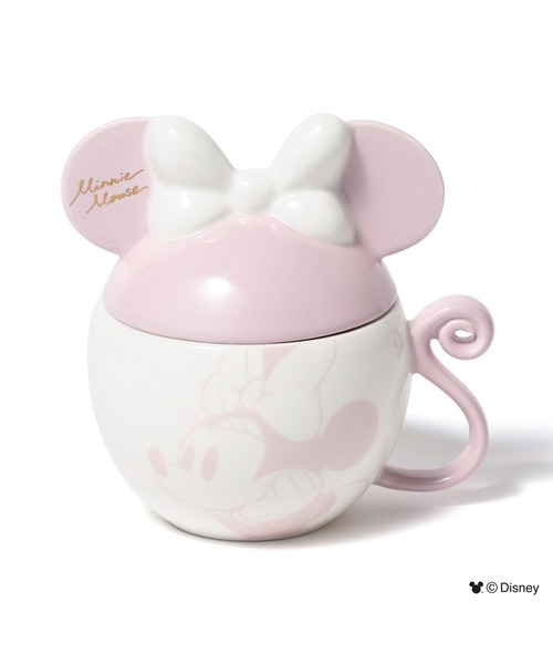 ディズニー ペアマグ モチーフ ピンク×グレー（グラス/マグカップ