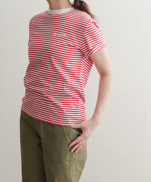 URBAN RESEARCH DOORS（アーバンリサーチドアーズ）の「GYMPHLEX　COMBED COTTON JERSEY T-SHIRTS（Tシャツ/カットソー・レディース・ホワイト/ブラック/ベージュ/ホワイト系その他/レッド系その他・12）」の7枚目の写真