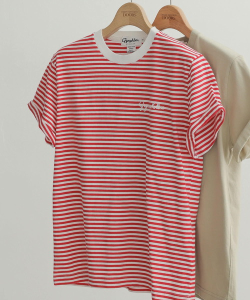 URBAN RESEARCH DOORS（アーバンリサーチドアーズ）の「GYMPHLEX　COMBED COTTON JERSEY T-SHIRTS（Tシャツ/カットソー・レディース・ホワイト/ブラック/ベージュ/ホワイト系その他/レッド系その他・12）」の8枚目の写真