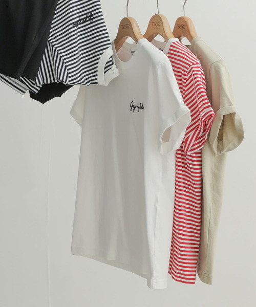 URBAN RESEARCH DOORS（アーバンリサーチドアーズ）の「GYMPHLEX　COMBED COTTON JERSEY T-SHIRTS（Tシャツ/カットソー・レディース・ホワイト/ブラック/ベージュ/ホワイト系その他/レッド系その他・12）」の11枚目の写真