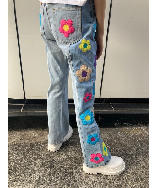WC(ダブル シー)の「フラワーワッペンデニムパンツ(デニムパンツ・レディース・その他1・FREE)」の7枚目の写真