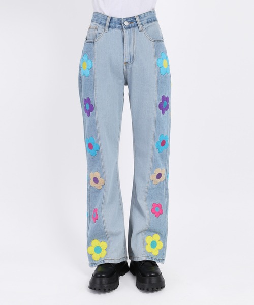 WC(ダブル シー)の「フラワーワッペンデニムパンツ(デニムパンツ・レディース・その他1・FREE)」の10枚目の写真