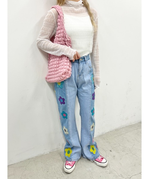 WC(ダブル シー)の「フラワーワッペンデニムパンツ(デニムパンツ・レディース・その他1・FREE)」の18枚目の写真