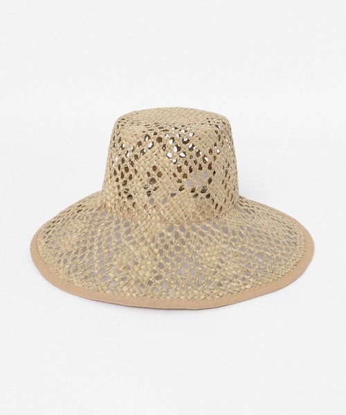 URBAN RESEARCH DOORS（アーバンリサーチドアーズ）の「Santelli Francesca　パイピングストローハット（ハット・レディース・ナチュラル/ブラック・FREE）」の5枚目の写真