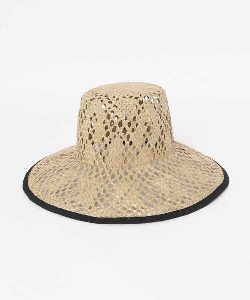 URBAN RESEARCH DOORS（アーバンリサーチドアーズ）の「Santelli Francesca　パイピングストローハット（ハット・レディース・ナチュラル/ブラック・FREE）」の7枚目の写真
