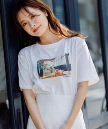 mysty woman | コラボフォトプリントレギュラーTシャツ 294683(Tシャツ/カットソー)