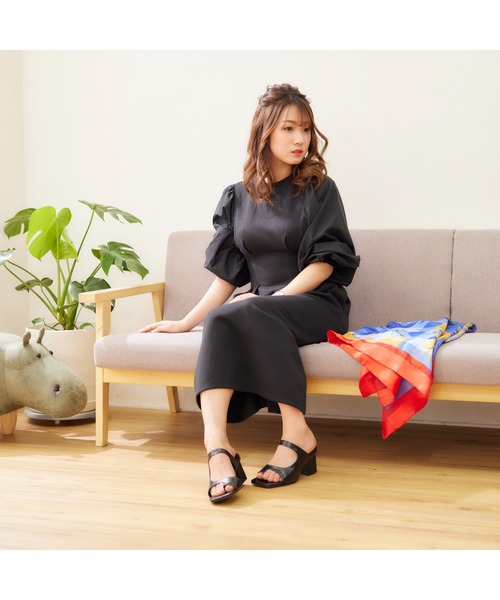 chumchum（チャムチャム）の「スクエアトゥスポサンダル（サンダル・レディース・ホワイト/ブラック/ブラック系その他2・LL/S/M/L）」の5枚目の写真