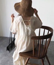 Riberry | デザインティアードワンピース/バックリボンワンピース(ワンピース)