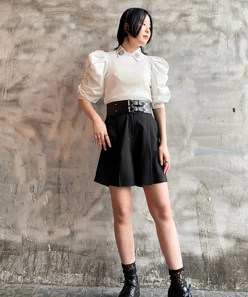 Narcissus(ナルシス)の「【Narsissus】ショートパンツ(その他パンツ・レディース・グレー/ブラック・FREE)」の2枚目の写真