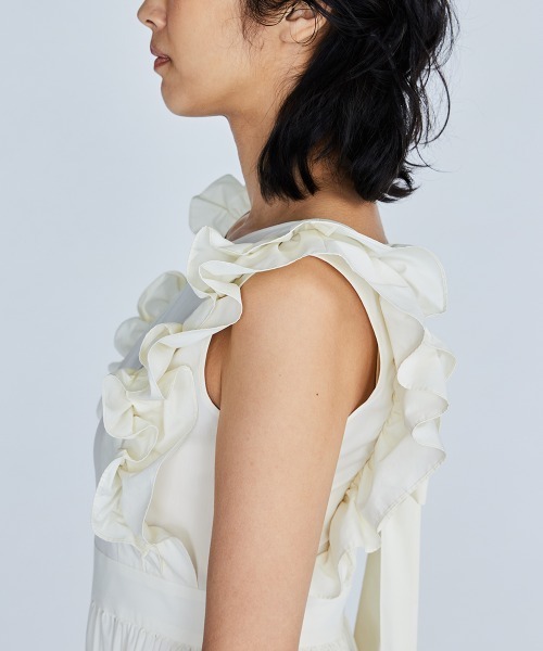 DOUBLE STANDARD CLOTHING T/Cブロードマキシワンピース セール】ストレッチブロードマキシワンピース（ワンピース