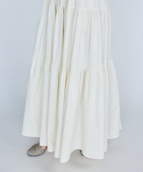 DOUBLE STANDARD CLOTHING T/Cブロードマキシワンピース セール】ストレッチブロードマキシワンピース（ワンピース