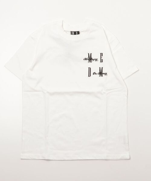 M.E.D.M（エムイーディーエム）の「A'GEM/9 × .kom『M.E.D.M/エムイーディーエム』MEDM M Word Tee/MEDM ワールド Tシャツ 半袖カットソー（Tシャツ/カットソー・メンズ・チャコールグレー/ベージュ/ホワイト・M）」の2枚目の写真
