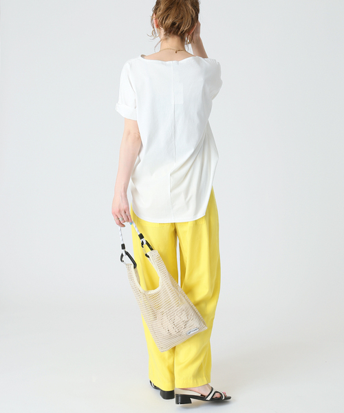 B.C STOCK（ベーセーストック）の「ドルマンラウンドテールTシャツ（Tシャツ/カットソー・レディース・ホワイト/ブラック/ブラウン/グリーン・FREE）」の12枚目の写真