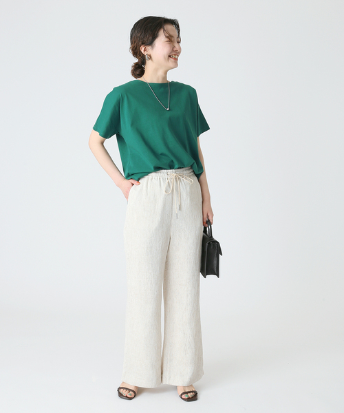 B.C STOCK（ベーセーストック）の「ドルマンラウンドテールTシャツ（Tシャツ/カットソー・レディース・ホワイト/ブラック/ブラウン/グリーン・FREE）」の17枚目の写真