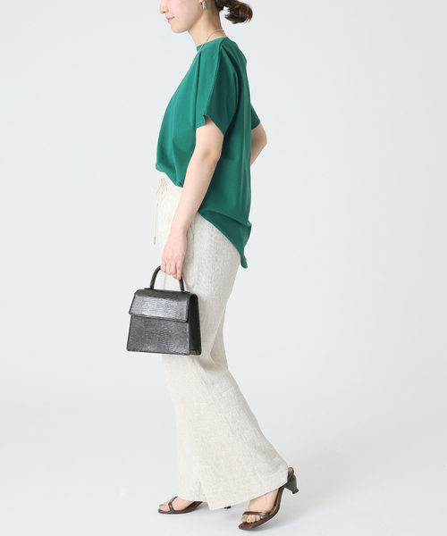 B.C STOCK（ベーセーストック）の「ドルマンラウンドテールTシャツ（Tシャツ/カットソー・レディース・ホワイト/ブラック/ブラウン/グリーン・FREE）」の18枚目の写真