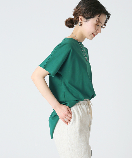 B.C STOCK（ベーセーストック）の「ドルマンラウンドテールTシャツ（Tシャツ/カットソー・レディース・ホワイト/ブラック/ブラウン/グリーン・FREE）」の20枚目の写真