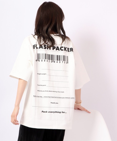 FLASH PACKER(フラッシュパッカー)の「FLASH PACKER ヘビーオンス半袖TEE(Tシャツ/カットソー・メンズ・ブラック/ホワイト/ブルー・M/S/L)」の2枚目の写真