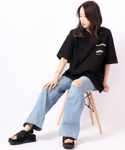 FLASH PACKER(フラッシュパッカー)の「FLASH PACKER ヘビーオンス半袖TEE(Tシャツ/カットソー・メンズ・ブラック/ホワイト/ブルー・M/S/L)」の16枚目の写真