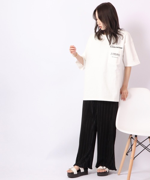FLASH PACKER(フラッシュパッカー)の「FLASH PACKER ヘビーオンス半袖TEE(Tシャツ/カットソー・メンズ・ブラック/ホワイト/ブルー・M/S/L)」の6枚目の写真