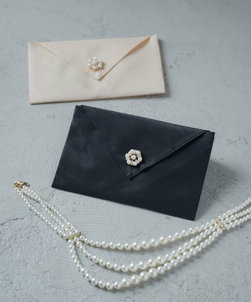 niana（ニアナ）の「シャンタンハンカチーフ袱紗（ハンカチ/ハンドタオル・レディース・ベージュ/シルバー/ブラック・FREE）」の8枚目の写真