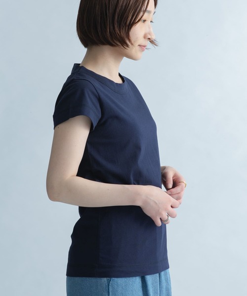 FORK&SPOON（フォークアンドスプーン）の「FORK&SPOON　コンパクトTシャツ（Tシャツ/カットソー・レディース・ライトブルー/ネイビー/オフホワイト/イエロー・1）」の10枚目の写真