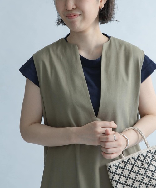 FORK&SPOON（フォークアンドスプーン）の「FORK&SPOON　コンパクトTシャツ（Tシャツ/カットソー・レディース・ライトブルー/ネイビー/オフホワイト/イエロー・1）」の19枚目の写真