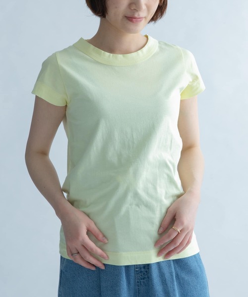 FORK&SPOON（フォークアンドスプーン）の「FORK&SPOON　コンパクトTシャツ（Tシャツ/カットソー・レディース・ライトブルー/ネイビー/オフホワイト/イエロー・1）」の11枚目の写真