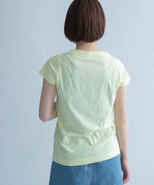 FORK&SPOON（フォークアンドスプーン）の「FORK&SPOON　コンパクトTシャツ（Tシャツ/カットソー・レディース・ライトブルー/ネイビー/オフホワイト/イエロー・1）」の20枚目の写真