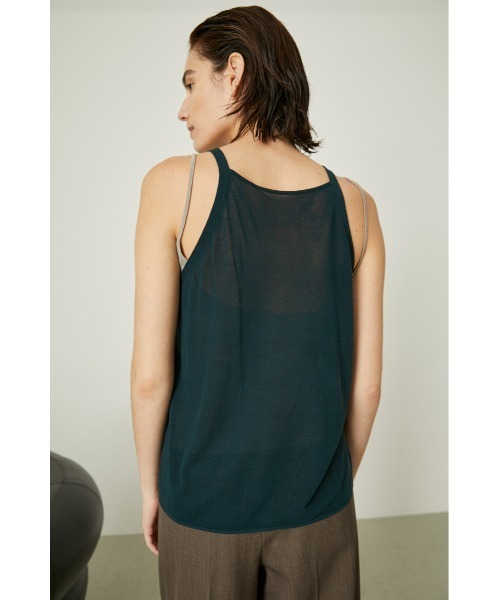 RIM.ARK(リムアーク)の「Layered cami tops(キャミソール・レディース・ブラック/グリーン・FREE)」の11枚目の写真