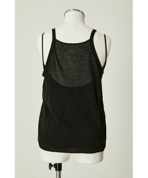 RIM.ARK(リムアーク)の「Layered cami tops(キャミソール・レディース・ブラック/グリーン・FREE)」の8枚目の写真