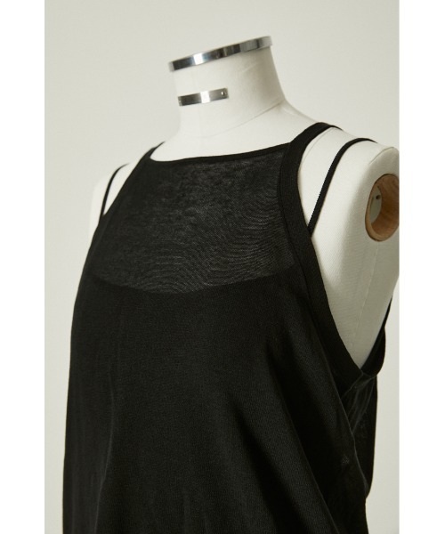 RIM.ARK(リムアーク)の「Layered cami tops(キャミソール・レディース・ブラック/グリーン・FREE)」の12枚目の写真