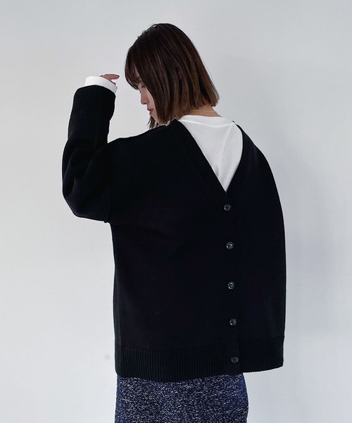 PAGEBOY(ページボーイ)の「WEB限定アイテム / 2WAYユルVカーディガン(カーディガン/ボレロ・レディース・ブラック/グレイッシュベージュ/オフホワイト/オレンジ/ブルー/グリーン・FREE)」の14枚目の写真