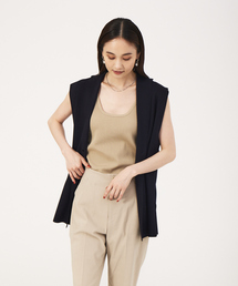 qualite | 《セットアップ対応》レーヨンストレッチニットジレ(ベスト)